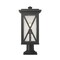 Z-Lite Brookside 1 Light Outdoor Pier Mounted Fixture, Black And Clear Seedy 583PHBR-533PM-BK - alternate 2